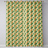 Elegant Monstera Leaves with Soft Neutral Background Seamless Pattern  Readymade Eyelet Ring Top Thermal 100% Blackout Curtains