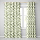 Fresh Watercolor Monstera Leaves in Soft Green Shades Seamless Pattern  Readymade Eyelet Ring Top Thermal 100% Blackout Curtains