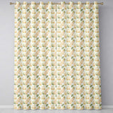 Earthy Green and Yellow Tropical Leaves Botanical Seamless Pattern  Readymade Eyelet Ring Top Thermal 100% Blackout Curtains