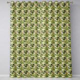 Layered Tropical Monstera and Palm Leaves Natural Green Seamless Pattern  Readymade Eyelet Ring Top Thermal 100% Blackout Curtains