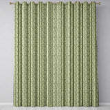 Striped Bamboo Stems with Leaves Minimal Seamless Pattern  Readymade Eyelet Ring Top Thermal 100% Blackout Curtains