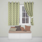 Elegant Bamboo Stems with Soft Beige Background Seamless Pattern  Readymade Eyelet Ring Top Thermal 100% Blackout Curtains