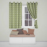Natural Bamboo Stalks with Subtle Leaf Details Seamless Pattern  Readymade Eyelet Ring Top Thermal 100% Blackout Curtains