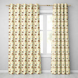 Cute Chocolate Vanilla Cake Mix Dessert Seamless Pattern  Readymade Eyelet Ring Top Thermal 100% Blackout Curtains