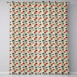 Red and Blue Glazed Cherry Cake  Dessert Seamless Pattern  Readymade Eyelet Ring Top Thermal 100% Blackout Curtains