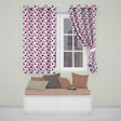 Pink Black Ink Blot Splash Modern Abstract Seamless Pattern  Readymade Eyelet Ring Top Thermal 100% Blackout Curtains