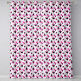 Pink Black Ink Blot Splash Modern Abstract Seamless Pattern  Readymade Eyelet Ring Top Thermal 100% Blackout Curtains