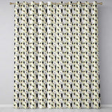 Neutral Beige Black Ink Splash Abstract Artistic Seamless Pattern  Readymade Eyelet Ring Top Thermal 100% Blackout Curtains