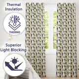 Neutral Beige Black Ink Splash Abstract Artistic Seamless Pattern  Readymade Eyelet Ring Top Thermal 100% Blackout Curtains