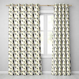 Neutral Beige Black Ink Splash Abstract Artistic Seamless Pattern  Readymade Eyelet Ring Top Thermal 100% Blackout Curtains