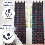 Vibrant Stained Glass Gothic Arch Multicolour Seamless Pattern  Readymade Eyelet Ring Top Thermal 100% Blackout Curtains