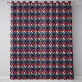 Elegant Gothic Floral Motif Red Blue and Purple Seamless Pattern  Readymade Eyelet Ring Top Thermal 100% Blackout Curtains