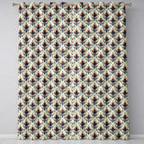 Vintage Floral Damask Red and Purple on Cream Seamless Pattern  Readymade Eyelet Ring Top Thermal 100% Blackout Curtains