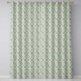 Colorful Ornamental Floral Tile Red Blue and Green Seamless Pattern  Readymade Eyelet Ring Top Thermal 100% Blackout Curtains
