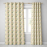 Neutral Tribal Geometric Shapes Earth Tone Watercolor Seamless Pattern  Readymade Eyelet Ring Top Thermal 100% Blackout Curtains