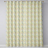 Delicate Feather Leaves Scandinavian Style Seamless Pattern  Readymade Eyelet Ring Top Thermal 100% Blackout Curtains