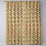 Earthy Tribal Symbols Hand Drawn Ethnic Seamless Pattern  Readymade Eyelet Ring Top Thermal 100% Blackout Curtains