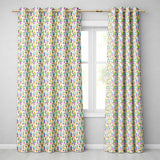 Colorful Pastel Cactus Succulent Garden Bright Seamless Pattern  Readymade Eyelet Ring Top Thermal 100% Blackout Curtains