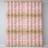 Pink Gold Chevron Glitter Dot Seamless Pattern  Readymade Eyelet Ring Top Thermal 100% Blackout Curtains