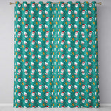 Cute Santa Mrs Claus Gingerbread Seamless Pattern  Readymade Eyelet Ring Top Thermal 100% Blackout Curtains