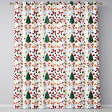 Santa Snowman Christmas Tree Gift Seamless Pattern  Readymade Eyelet Ring Top Thermal 100% Blackout Curtains