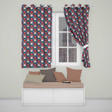 Cute Santa Teapot Candy Cane Holly Seamless Pattern  Readymade Eyelet Ring Top Thermal 100% Blackout Curtains