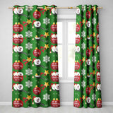 Cute Snowman Ho Ho Baubles Stars Festive Holiday Seamless Pattern  Readymade Eyelet Ring Top Thermal 100% Blackout Curtains