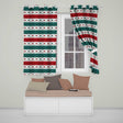 Cute Festive Knitted Texture Red Green White Cozy Seamless Pattern  Readymade Eyelet Ring Top Thermal 100% Blackout Curtains