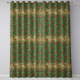 Gold Leopard Print Glitter Christmas Seamless Pattern  Readymade Eyelet Ring Top Thermal 100% Blackout Curtains
