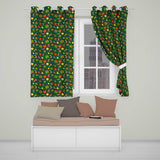 Christmas Gift Box Candy Cane Ornament Seamless Pattern  Readymade Eyelet Ring Top Thermal 100% Blackout Curtains