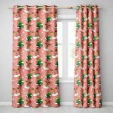 Cute Reindeer Christmas Tree Candy Cane Seamless Pattern  Readymade Eyelet Ring Top Thermal 100% Blackout Curtains