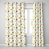 Watercolor Christmas Gift Candle Poinsettia Bell Seamless Pattern  Readymade Eyelet Ring Top Thermal 100% Blackout Curtains