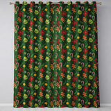 Cute Gingerbread Poinsettia Ornament Candy Cane Seamless Pattern  Readymade Eyelet Ring Top Thermal 100% Blackout Curtains