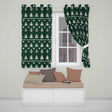 Knitted Nordic Snowflake Christmas Tree Seamless Pattern  Readymade Eyelet Ring Top Thermal 100% Blackout Curtains
