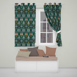 Festive Christmas Tree Star Gift Knitted Seamless Pattern  Readymade Eyelet Ring Top Thermal 100% Blackout Curtains