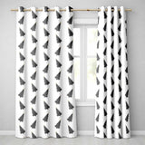 Minimal Christmas Tree Pattern Grey Background Simple Holiday Seamless Modern  Readymade Eyelet Ring Top Thermal 100% Blackout Curtains