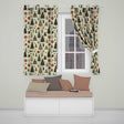 Elegant Christmas Trees Red Green Gold Stars Ornaments Seamless Pattern  Readymade Eyelet Ring Top Thermal 100% Blackout Curtains