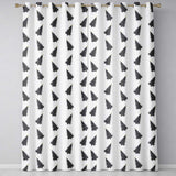Minimal Black Christmas Trees Gold Star Seamless Pattern  Readymade Eyelet Ring Top Thermal 100% Blackout Curtains