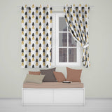Scandi Christmas Trees Gift Bags Neutral Festive Seamless Pattern  Readymade Eyelet Ring Top Thermal 100% Blackout Curtains