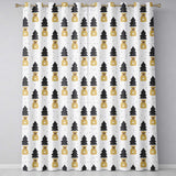 Scandi Christmas Trees Gift Bags Neutral Festive Seamless Pattern  Readymade Eyelet Ring Top Thermal 100% Blackout Curtains