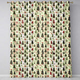 Rustic Christmas Trees Stars Holiday Winter Seamless Pattern  Readymade Eyelet Ring Top Thermal 100% Blackout Curtains