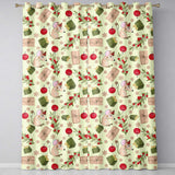 Cute Christmas Mouse with Gifts Berries and Snowflakes Seamless Pattern  Readymade Eyelet Ring Top Thermal 100% Blackout Curtains