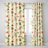 Cute Christmas Mouse with Gifts Berries and Snowflakes Seamless Pattern  Readymade Eyelet Ring Top Thermal 100% Blackout Curtains