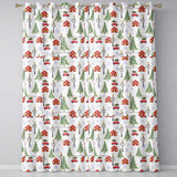 Watercolor Winter Village Houses Trees Cars Snow Seamless Pattern  Readymade Eyelet Ring Top Thermal 100% Blackout Curtains