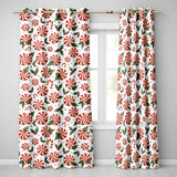 Red White Peppermint Candy Swirl Holly Seamless Pattern  Readymade Eyelet Ring Top Thermal 100% Blackout Curtains