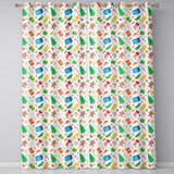Watercolor Christmas Gifts Candy Gingerbread Festive Holiday Seamless Pattern  Readymade Eyelet Ring Top Thermal 100% Blackout Curtains