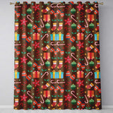 Christmas Mittens Baubles Candy Cane Floral Holiday Seamless Pattern  Readymade Eyelet Ring Top Thermal 100% Blackout Curtains