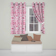 Soft Pink Christmas Baubles Botanical Seamless Pattern  Readymade Eyelet Ring Top Thermal 100% Blackout Curtains
