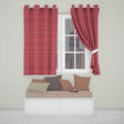 Classic Red Nordic Knit Heart Fair Isle Seamless Pattern  Readymade Eyelet Ring Top Thermal 100% Blackout Curtains
