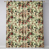 Vintage Christmas Holly Berry Floral Elegant Seamless Pattern  Readymade Eyelet Ring Top Thermal 100% Blackout Curtains